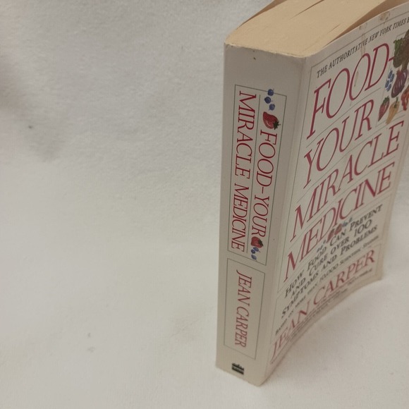 Food Your Miracle Medicine Book Jean Carper Health Nutrition Healing Self Help - Picture 3 of 9